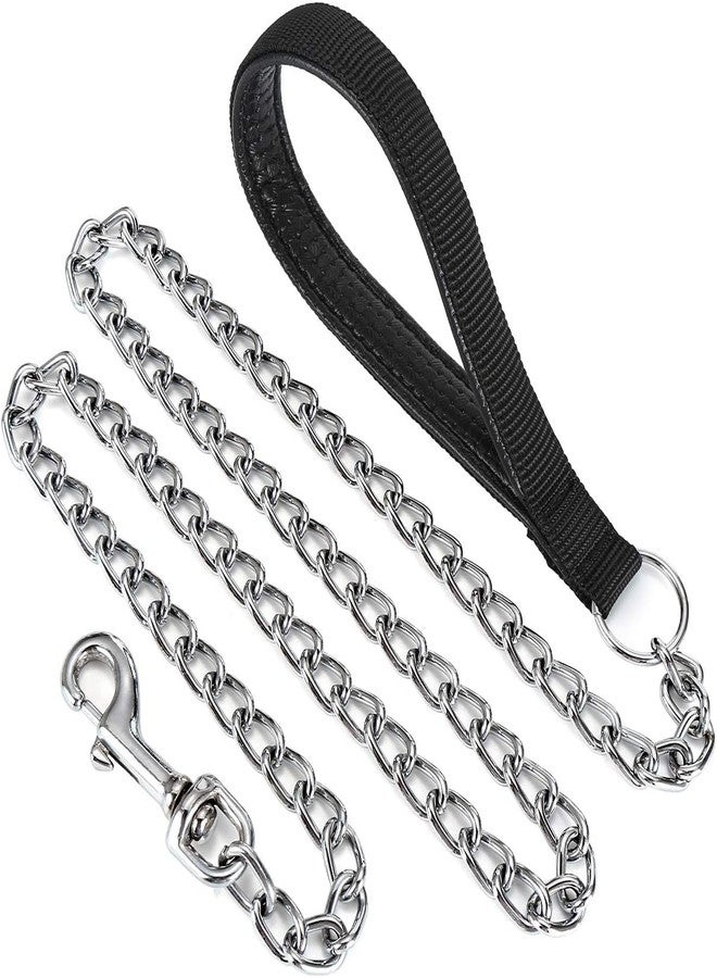 KsPups Metal Dog Leash Chew Proof Dog Chain Leash I Heavy Duty Sturdy Pet Dog Leash I with Padded Handle for Large Medium Dogs - Image 1